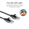 ACT Must 0.5 meter LSZH U/UTP CAT6 datacenter slimline patch-kaabel snagless with RJ45 connectors