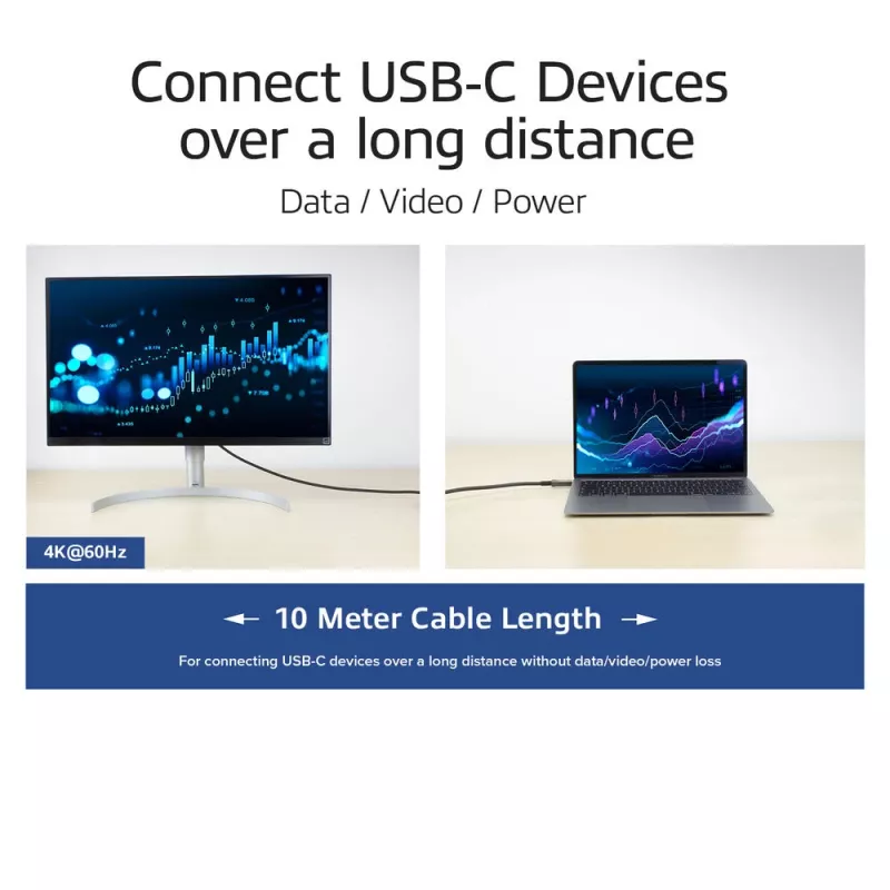 ACT USB-C 3.2 Gen2 aktiivne optiline kaabel (AOC) ühenduskaabel, 10m