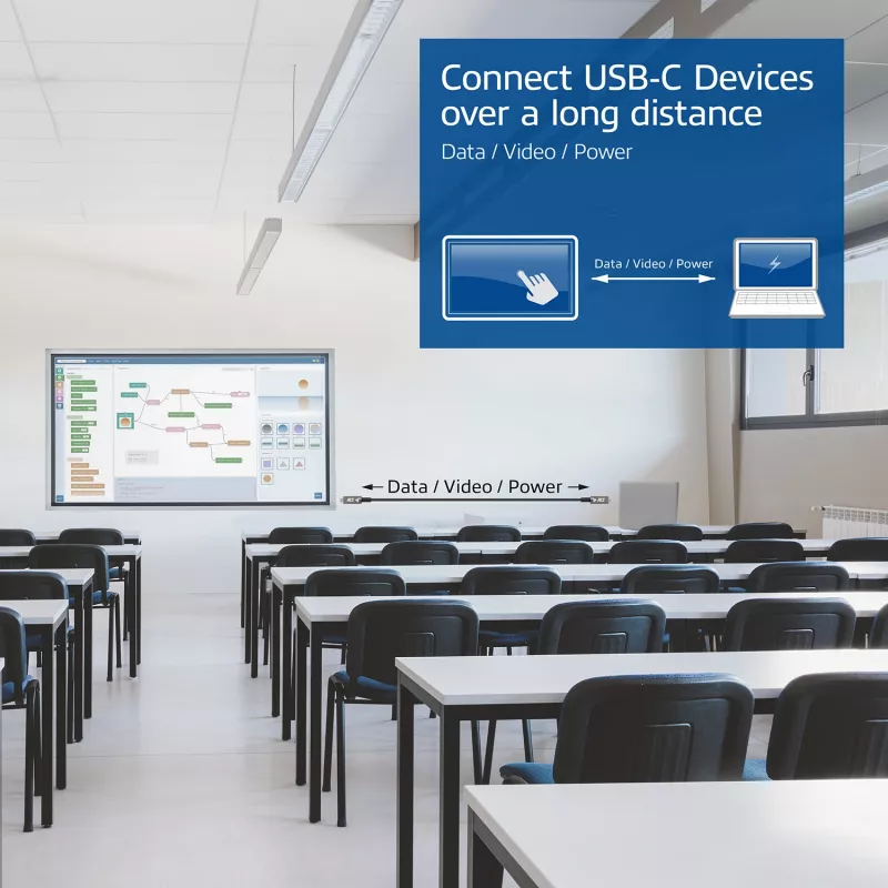 ACT USB-C 3.2 Gen2 aktiivne optiline kaabel (AOC) ühenduskaabel, 10m