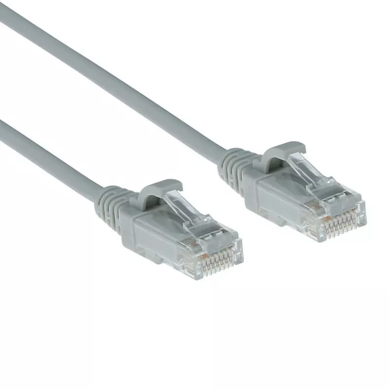 ACT hall 0,15 m LSZH U/UTP CAT6 andmekeskuse õhuke ühenduskaabel, tõmbekaitsega, RJ45 pistikutega