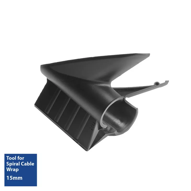 ACT juhttööriist spiraalkaabli mähisele 15 mm, kaablihaldus, must, polüvinüülkloriid (PVC), 1,5 cm