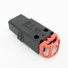 ACT C19 IEC Lock+ ümberühendatav must, PA190100BK, C19, sirge, emane, 250 V, 16 A, must, punane