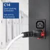 ACT toitejuhe C14 IEC Lock+ Dual Locking - C15 IEC Lock+ valge 2 m, PC3875