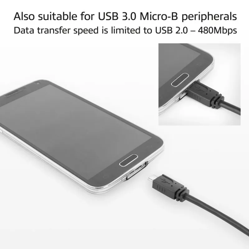 ACT USB USB-C emane USB micro B 2.0 isaspistikuga adapterkaabel 0,2 m