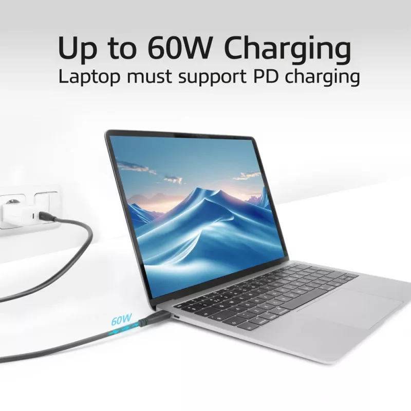ACT AC7445 USB-kaabel USB 3.2 Gen 2 (3.1 Gen 2) 5 m USB C 10 Gbit/s 60 W Must