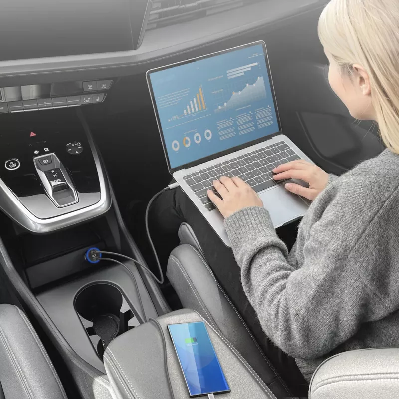 ACT 2-pordiline USB-C kiirlaadija autosse 95W Power Delivery PPS, Quick Charge ja GaNFast'iga