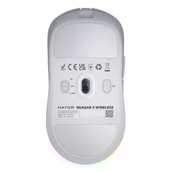 HATOR Quasar 3 Wireless hiir Mängimine Mõlemakäeline RF-juhtmevaba + Bluetooth + USB Type-A Optiline 12000 DPI