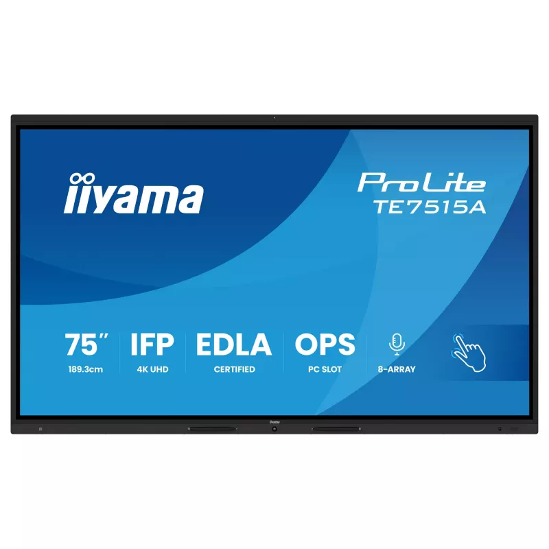 iiyama ProLite TE7515A-B2AG 75 inch 4K interaktiivne puuteekraan