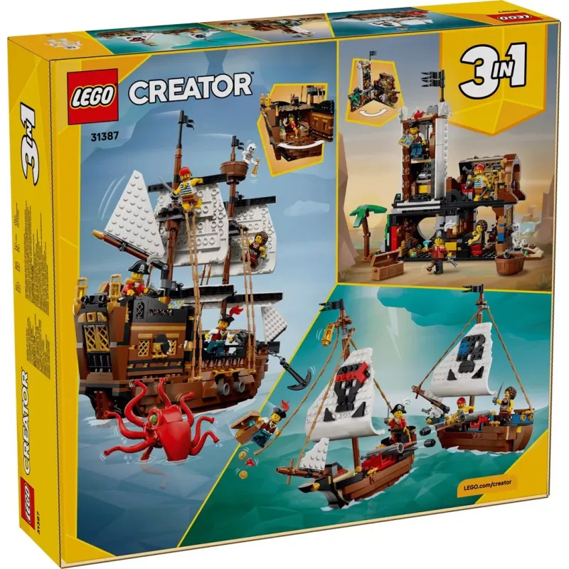 LEGO Creator 3-in-1 31387 Ikooniline piraadilaev (1074 osa)