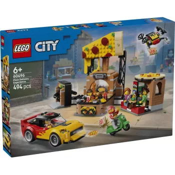LEGO City 60496 Pitsa kohaletoomise elamus sõidukitega (494 osa)