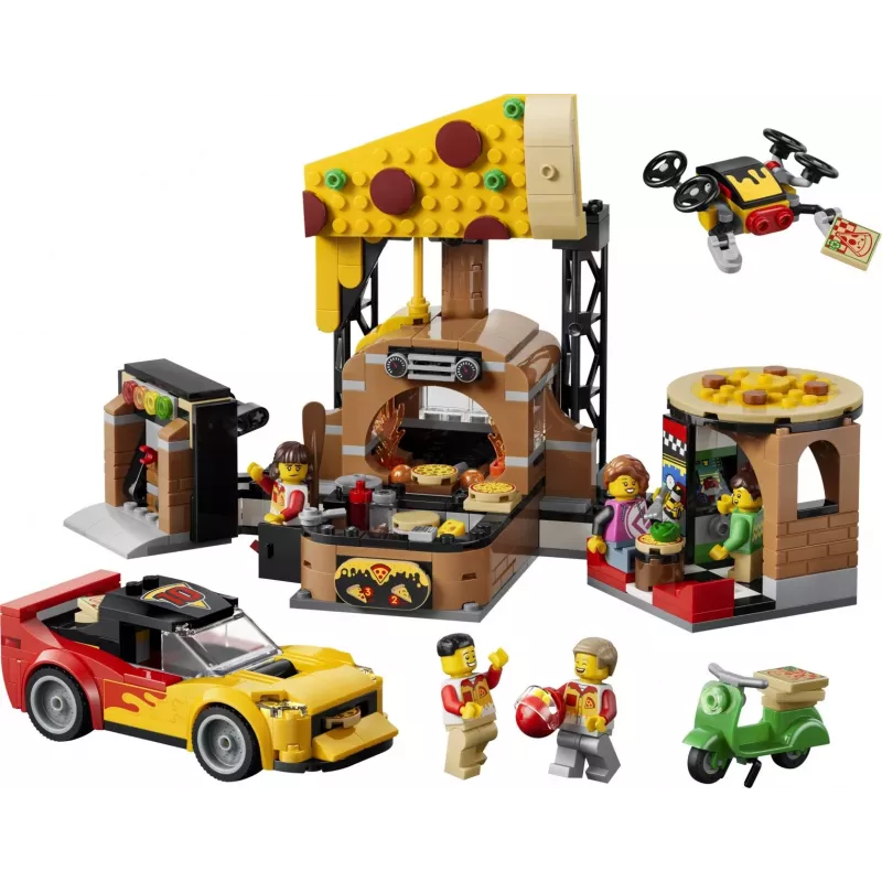 LEGO City 60496 Pitsa kohaletoomise elamus sõidukitega (494 osa)