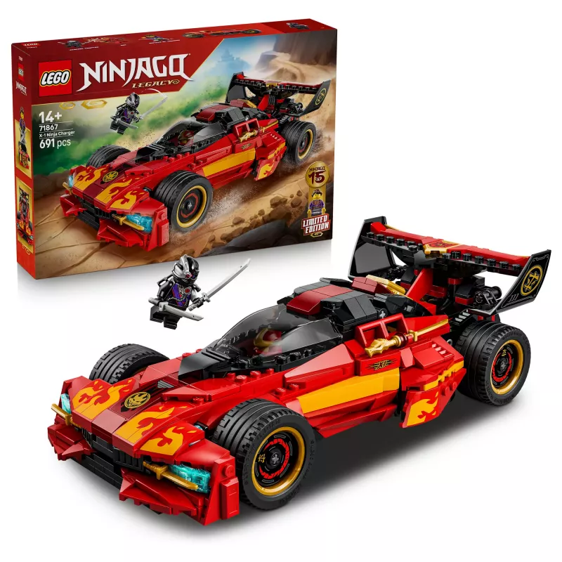 LEGO NINJAGO 71867 X-1 Ninja Charger 15. aastapäev (691 osa)