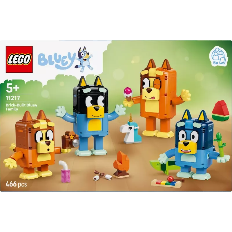 LEGO Bluey 11217 Klotsidest ehitatud Bluey pere (466 osa)