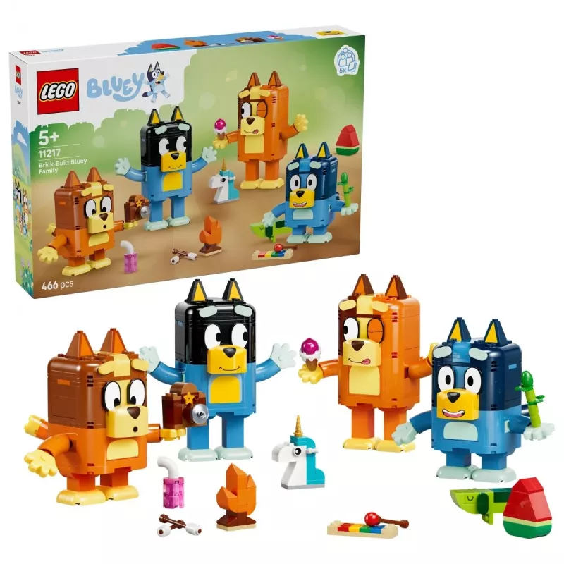 LEGO Bluey 11217 Klotsidest ehitatud Bluey pere (466 osa)