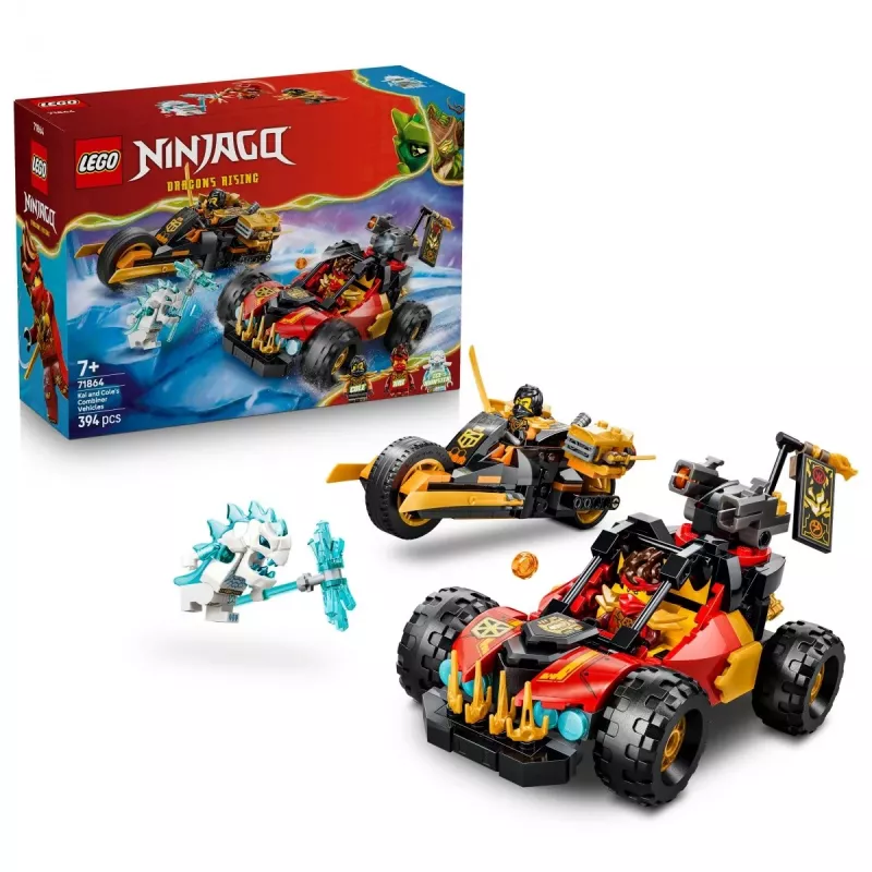 LEGO NINJAGO 71864 Kai ja Cole'i ühendatavad sõidukid (394 osa)
