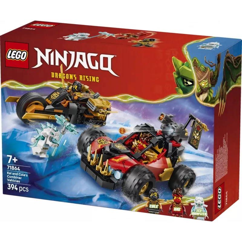LEGO NINJAGO 71864 Kai ja Cole'i ühendatavad sõidukid (394 osa)