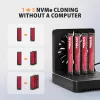 AXAGON ADSA-M2C44 USB4 40Gbps 4-kohaline M.2 NVMe SSD dokkimisjaam võrguühenduseta kloonimisfunktsiooniga, alumiinium, aktiivne jahutus
