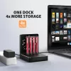 AXAGON ADSA-M2C44 USB4 40Gbps 4-kohaline M.2 NVMe SSD dokkimisjaam võrguühenduseta kloonimisfunktsiooniga, alumiinium, aktiivne jahutus