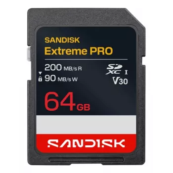 SanDisk Extreme PRO SDXC UHS-I 64GB mälukaart 200MB/s V30 U3