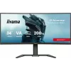 iiyama G-Master GCB3484WQSU-B2 Red Eagle 86.4 cm (34 inch) 3440 x 1440 pikslit UWQHD VA Kumer mängumonitor 200Hz 0.6ms FreeSync Premium HDMI DisplayPort USB Hub Kõlarid Must