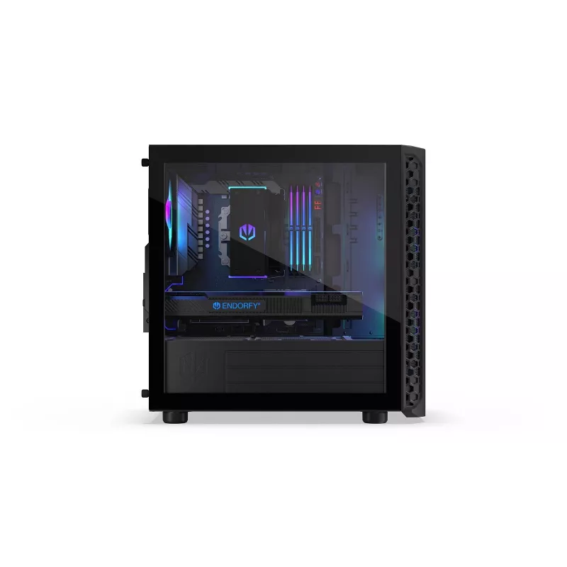 PC korpus Endorfy Signum M30 ARGB — Micro Tower mATX, esipaneel võrk, 3x 120 mm ARGB ventilaatorit, karastatud klaas, USB-C 20 Gb/s