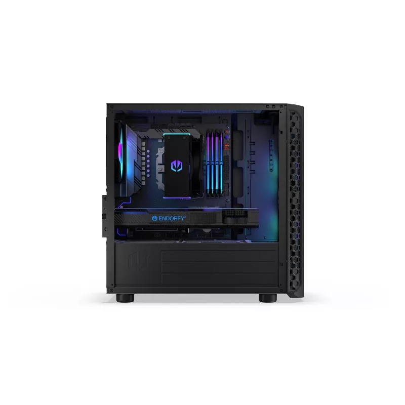 PC korpus Endorfy Signum M30 ARGB — Micro Tower mATX, esipaneel võrk, 3x 120 mm ARGB ventilaatorit, karastatud klaas, USB-C 20 Gb/s