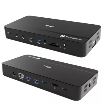 i-tec TB5 Triple Display Docking Station, 2x Thunderbolt 5, DP 2.1, 6x USB, M.2 NVMe pesa, 2.5G LAN, SD/microSD, Audio, PD 140W