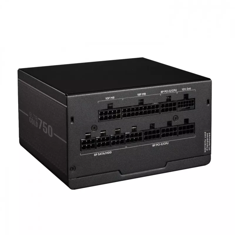 Cooler Master Elite Gold 750 750W ATX 3.1 80 PLUS Gold Täielikult Modulaarne Toiteplokk Must MPX-7505-AFAG-BEU