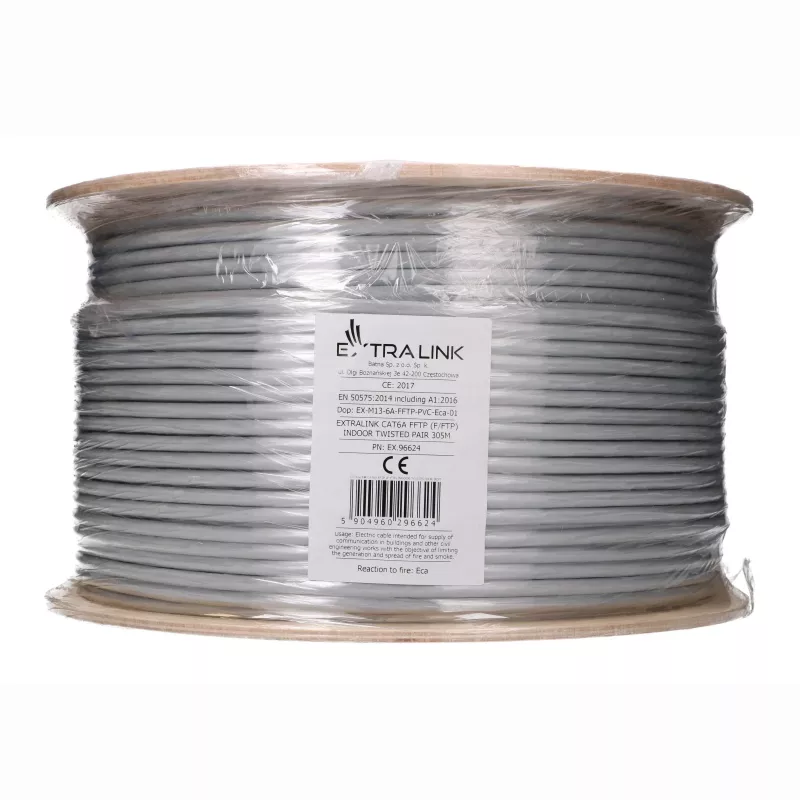 Extralink CAT6A F/FTP sisekaabel keerdpaar 305 m EX.96624