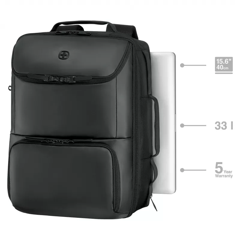 Wenger UrbanOne Travel 15.6 inch Laptop Seljakott 33L Must 653888