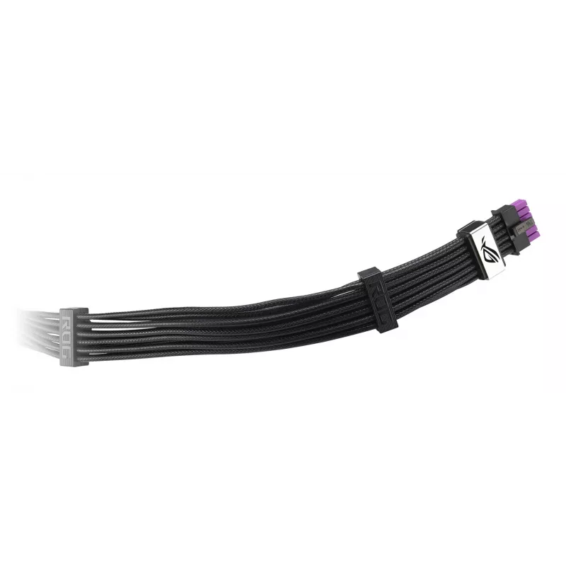 ASUS ROG Equalizer 12V-2x6 PCIe 5.1 / ATX 3.1 GPU toitekaabel, 0,75 m, 16 AWG, must (90YE00BN-B0QA00)