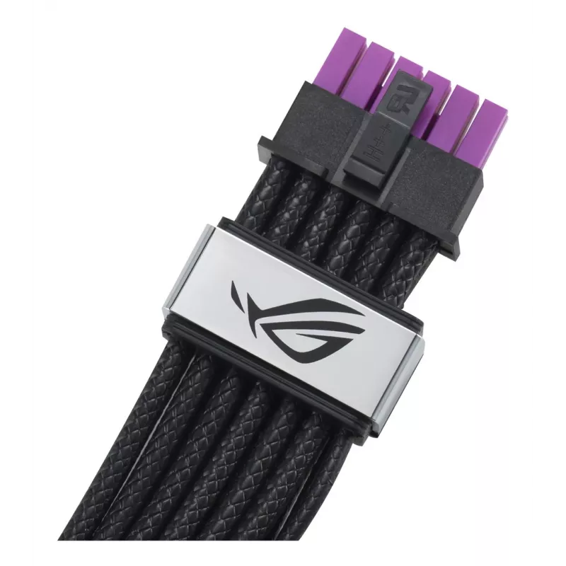 ASUS ROG Equalizer 12V-2x6 PCIe 5.1 / ATX 3.1 GPU toitekaabel, 0,75 m, 16 AWG, must (90YE00BN-B0QA00)