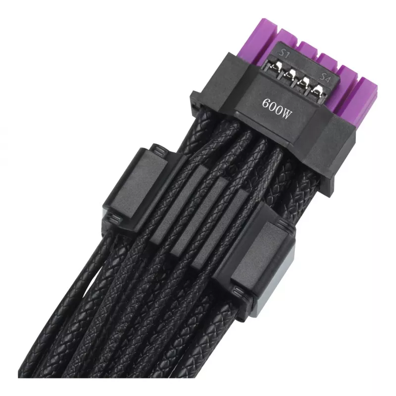 ASUS ROG Equalizer 12V-2x6 PCIe 5.1 / ATX 3.1 GPU toitekaabel, 0,75 m, 16 AWG, must (90YE00BN-B0QA00)