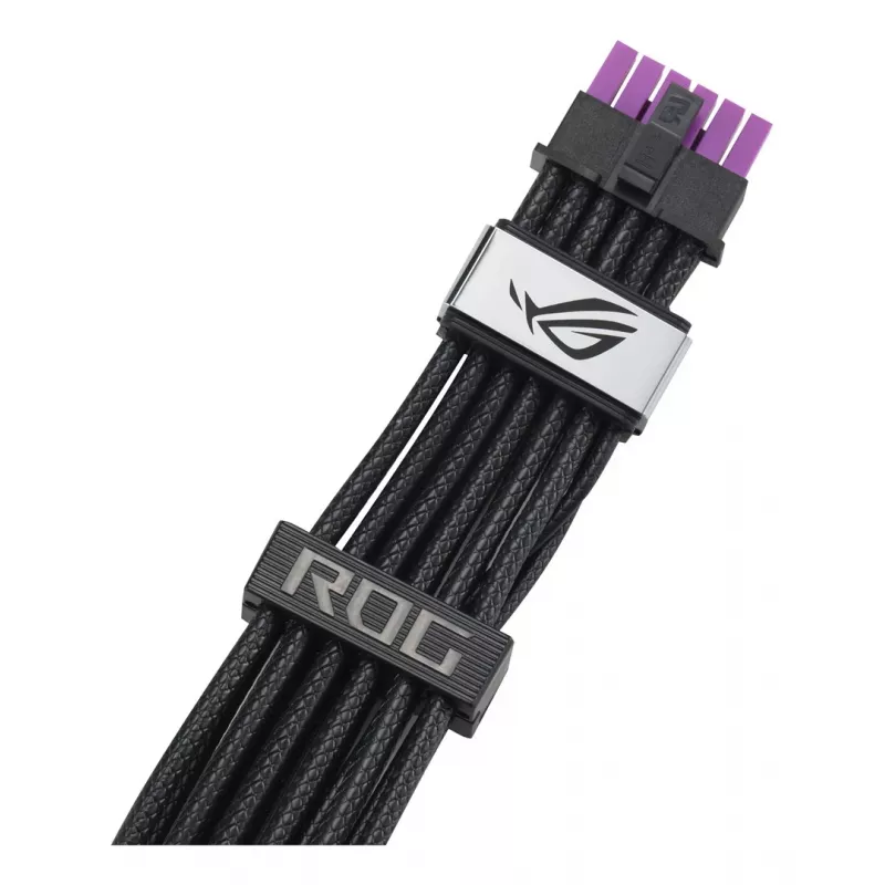 ASUS ROG Equalizer 12V-2x6 PCIe 5.1 / ATX 3.1 GPU toitekaabel, 0,75 m, 16 AWG, must (90YE00BN-B0QA00)