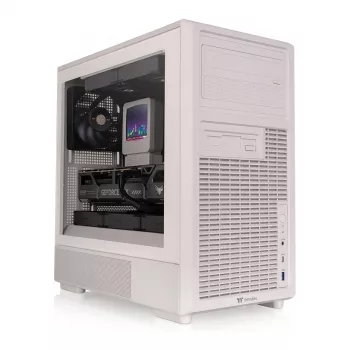 Thermaltake Retro 260 TG Beige — Micro-ATX PC korpus, karastatud klaas, 2x 120mm ventilaatorit, USB-C, 280mm radiaator / 370mm GPU tugi
