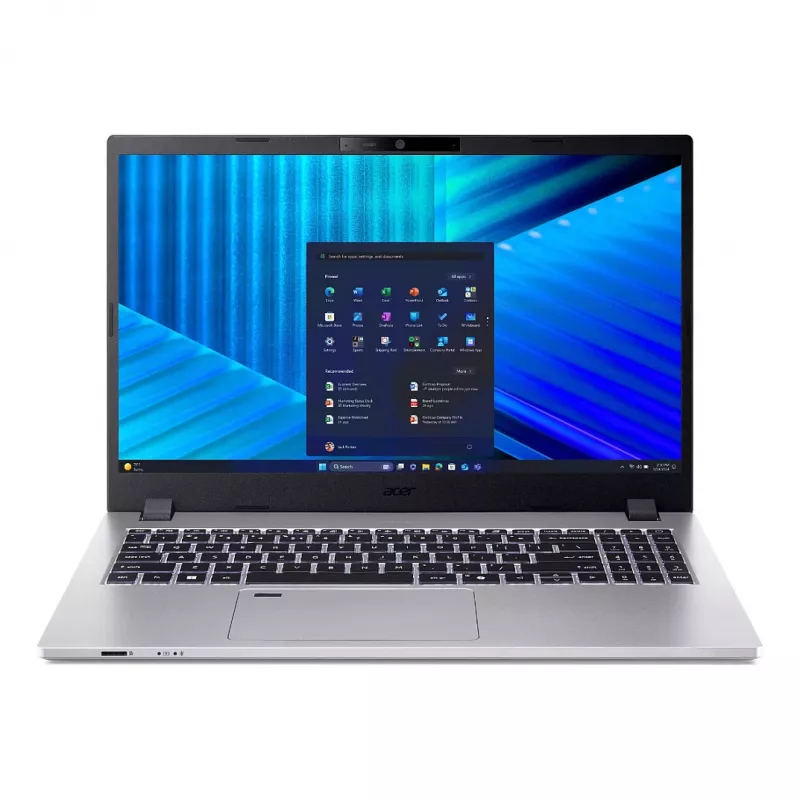 Acer TravelMate P2 15 TMP215-75-G2-TCO Sülearvuti - Intel Core Ultra 5 125H / 16 GB DDR5 / 512 GB SSD / 15,6 tolli Full HD IPS / Intel Arc Graphics / Windows 11 Pro / Pure Silver