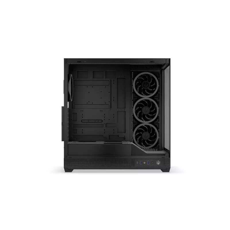 ENDORFY Fishtank 6000 Corona Mid-Tower PC korpus - must, kahe karastatud klaasiga, 4x ARGB ventilaatorit, USB-C, E-ATX