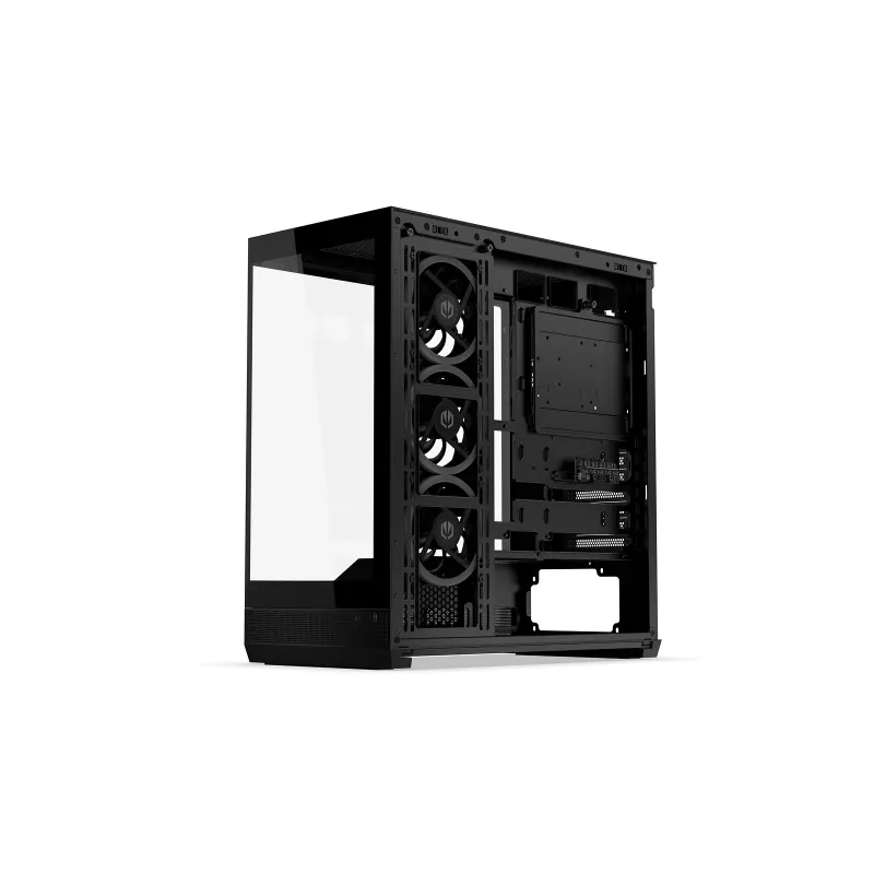 ENDORFY Fishtank 6000 Corona Mid-Tower PC korpus - must, kahe karastatud klaasiga, 4x ARGB ventilaatorit, USB-C, E-ATX