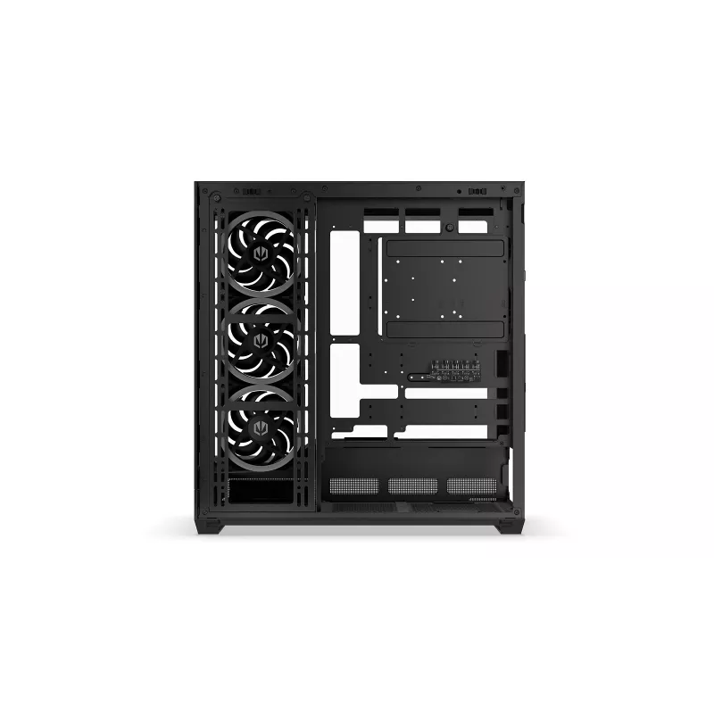 ENDORFY Fishtank 6000 Corona Mid-Tower PC korpus - must, kahe karastatud klaasiga, 4x ARGB ventilaatorit, USB-C, E-ATX