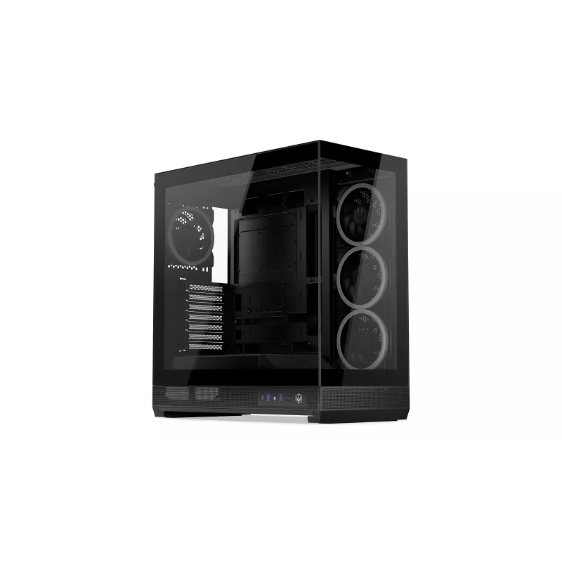 ENDORFY Fishtank 6000 Corona Mid-Tower PC korpus - must, kahe karastatud klaasiga, 4x ARGB ventilaatorit, USB-C, E-ATX