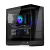 ENDORFY Fishtank 6000 Flex Mid-Tower PC Case - Must, kahekordne karastatud klaas, USB-C, E-ATX, Back-Connect valmis (ilma ventilaatoriteta)