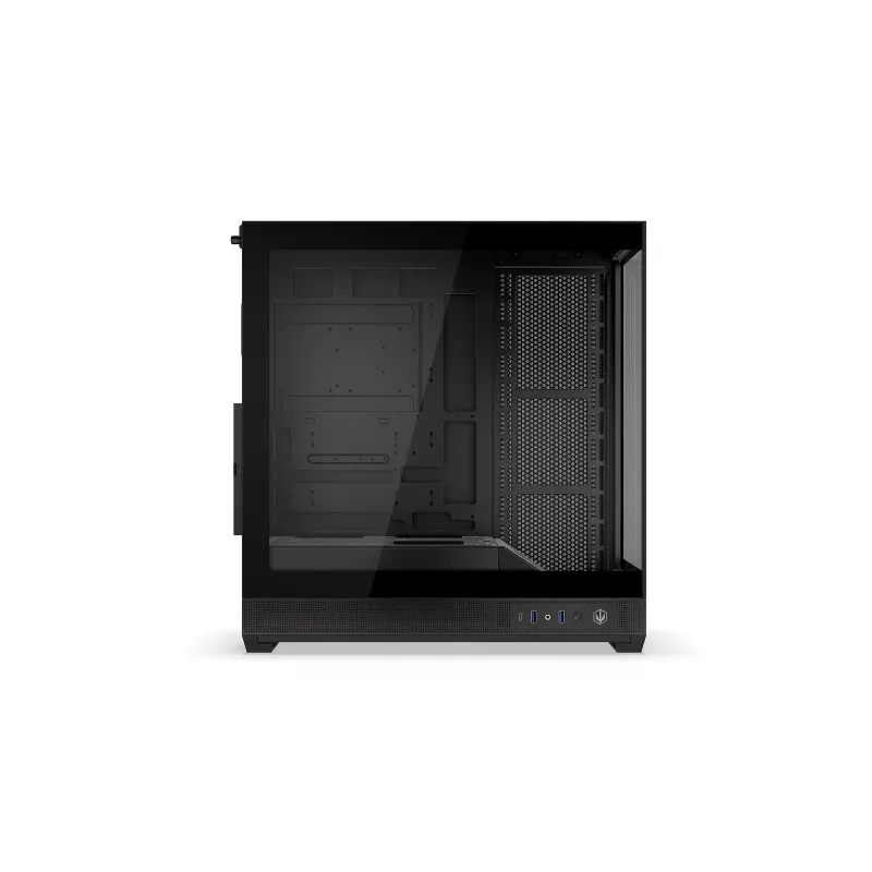 ENDORFY Fishtank 6000 Flex Mid-Tower PC Case - Must, kahekordne karastatud klaas, USB-C, E-ATX, Back-Connect valmis (ilma ventilaatoriteta)