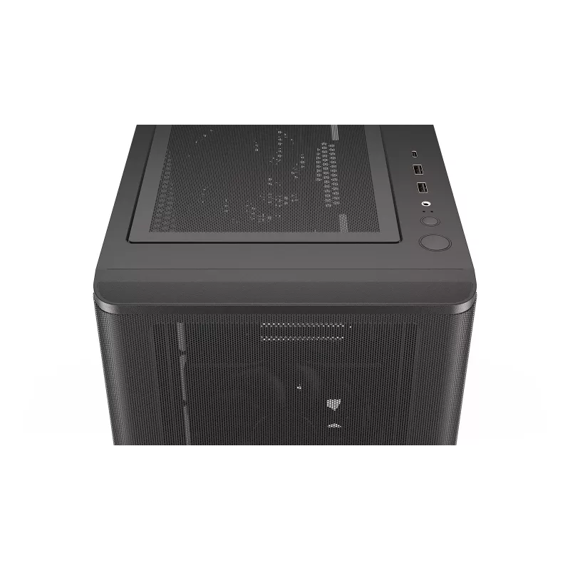 ENDORFY Ventum 400 Air ATX PC Case - Must, karastatud klaas, 4x Stratus 120 PWM ventilaatorit, USB-C