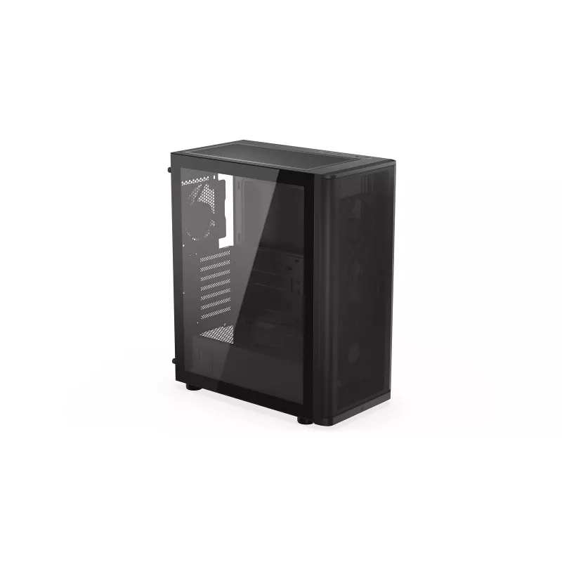 ENDORFY Ventum 400 Air ATX PC Case - Must, karastatud klaas, 4x Stratus 120 PWM ventilaatorit, USB-C