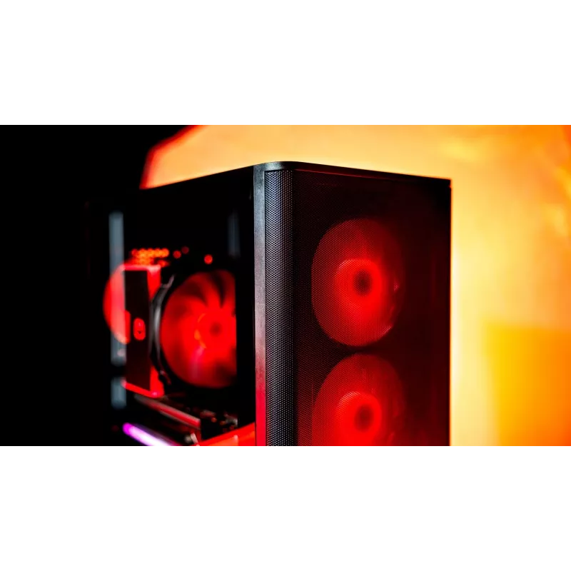 ENDORFY Ventum 400 Air ATX PC Case - Must, karastatud klaas, 4x Stratus 120 PWM ventilaatorit, USB-C