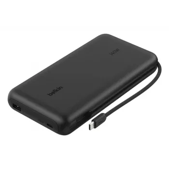Belkin UltraCharge Pro Laptop Power Bank 25K 25000mAh 158W integreeritud USB-C kaabli ja digitaalse ekraaniga, must