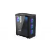 ENDORFY Ventum 400 ARGB ATX PC korpus - must, karastatud klaas, 4x Stratus 120 PWM ARGB ventilaatorit, ARGB ja PWM kontroller, USB-C