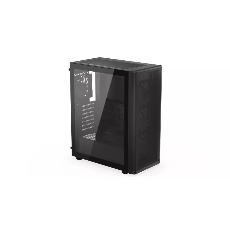 ENDORFY Ventum 400 ARGB ATX PC korpus - must, karastatud klaas, 4x Stratus 120 PWM ARGB ventilaatorit, ARGB ja PWM kontroller, USB-C