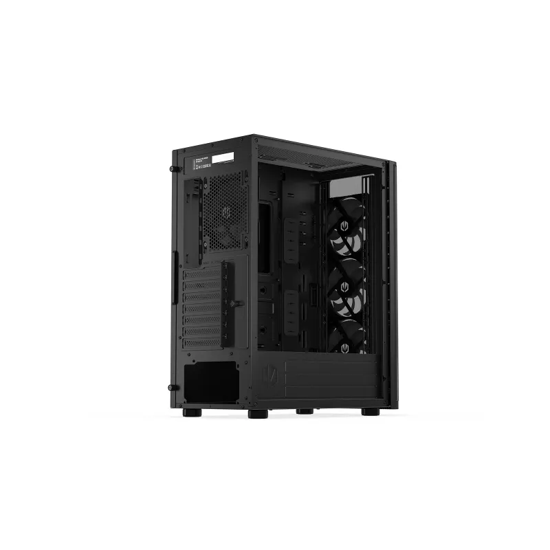 ENDORFY Ventum 400 ARGB ATX PC korpus - must, karastatud klaas, 4x Stratus 120 PWM ARGB ventilaatorit, ARGB ja PWM kontroller, USB-C