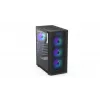 ENDORFY Ventum 400 ARGB ATX PC korpus - must, karastatud klaas, 4x Stratus 120 PWM ARGB ventilaatorit, ARGB ja PWM kontroller, USB-C